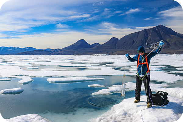 échantillonnage dernière zone de glace sentinelle nord